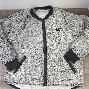 WEAR by Erin Andrews x NFL Baltimore Ravens Sherpa Snap Jacket (Size 1X)